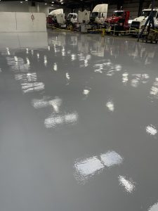 epoxy floor coating for a commercial space by memphis concrete coatings