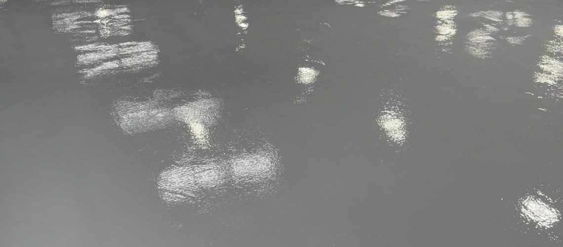 epoxy floor coating for a commercial space by memphis concrete coatings